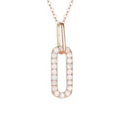 Dây Chuyền Nữ Lili Jewelry Đính Đá CZ Treasure LILI_105708 Màu Vàng Hồng