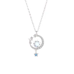 Dây Chuyền Nữ Lili Jewelry Đính Đá CZ Trời Sao Kyra LILI_105255 Màu Bạc