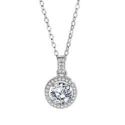 Dây Chuyền Nữ Lili Jewelry Đính Đá CZ Tròn Alva LILI_054005 Màu Bạc