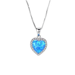 Dây Chuyền Nữ Lili Jewelry Đính Đá Opal Hình Trái Tim Arlet LILI_098147 Màu Xanh Dương