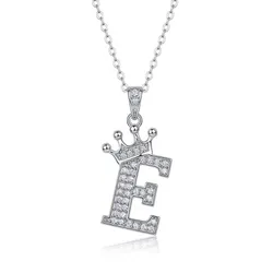 Dây Chuyền Nữ Lili Jewelry Đính Kim Cương Moissanite Hình Chữ E Valerie LILI_159721 Màu Vàng Trắng