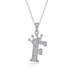 Dây Chuyền Nữ Lili Jewelry Đính Kim Cương Moissanite Hình Chữ F Valerie LILI_159721 Màu Vàng Trắng