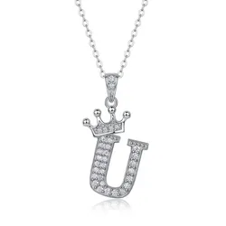Dây Chuyền Nữ Lili Jewelry Đính Kim Cương Moissanite Hình Chữ U Valerie LILI_159721 Màu Vàng Trắng