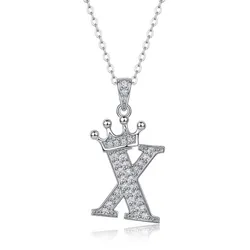 Dây Chuyền Nữ Lili Jewelry Đính Kim Cương Moissanite Hình Chữ X Valerie LILI_159721 Màu Vàng Trắng
