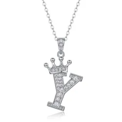 Dây Chuyền Nữ Lili Jewelry Đính Kim Cương Moissanite Hình Chữ Y Valerie LILI_159721 Màu Vàng Trắng