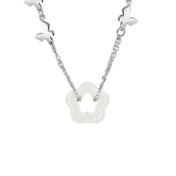 Dây Chuyền Nữ Lili Jewelry Đính Ngọc Bích Hetian Hoa Hồ Điệp Jamie LILI_105581 Màu Bạc