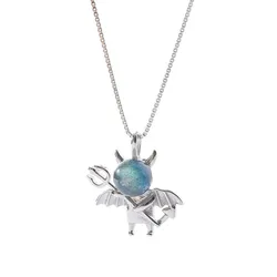 Dây Chuyền Nữ Lili Jewelry Đính Pha Lê Ác Thần Ngộ Nghĩnh LILI_889286 Màu Bạc