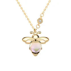 Dây Chuyền Nữ Lili Jewelry Đính Pha Lê Aurora Chú Ong Nhỏ LILI_463562 Màu Vàng Gold