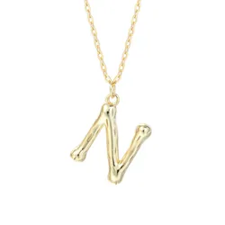 Dây Chuyền Nữ Lili Jewelry Mạ Vàng Chữ Cái LILI_521849 Màu Vàng (Chữ N)