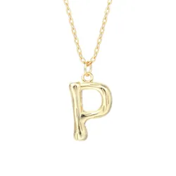 Dây Chuyền Nữ Lili Jewelry Mạ Vàng Chữ Cái LILI_521849 Màu Vàng (Chữ P)