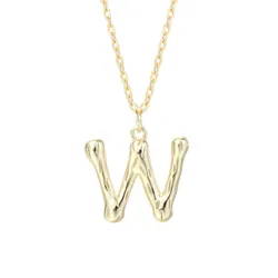 Dây Chuyền Nữ Lili Jewelry Mạ Vàng Chữ Cái LILI_521849 Màu Vàng (Chữ W)