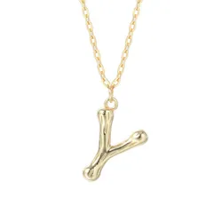 Dây Chuyền Nữ Lili Jewelry Mạ Vàng Chữ Cái LILI_521849 Màu Vàng (Chữ Y)