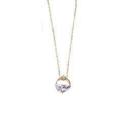 Dây Chuyền Nữ Lili Jewelry Mạ Vàng Đính Đá CZ Hoa Hậu Biển LILI_489314 Màu Vàng