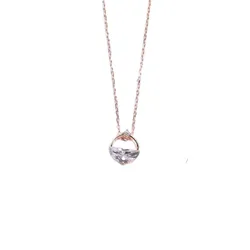 Dây Chuyền Nữ Lili Jewelry Mạ Vàng Đính Đá CZ Hoa Hậu Biển LILI_489314 Màu Vàng Hồng