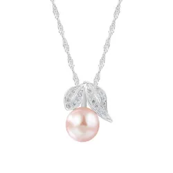 Dây Chuyền Nữ Lili Jewelry Quả Anh Đào Cherry LILI_098890 Màu Bạc Phối Hồng