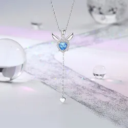 Dây Chuyền Nữ Lili Jewelry Thỏ Dễ Thương Aliza LILI_097694 Màu Bạc Phối Xanh