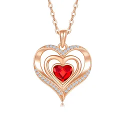 Dây Chuyền Nữ Lili Jewelry Trái Tim Lồng Novalee LILI_098370 Màu Vàng Hồng