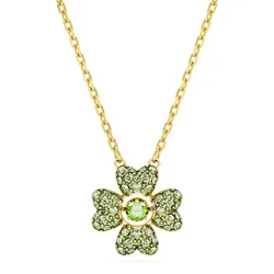 Dây Chuyền Nữ Swarovski Idyllia Pendant Clover, Green, Gold-Tone Plated 5671144 Màu Vàng/Xanh