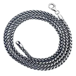 Dây Chuyền Thái Nam Lili Jewelry Bện Chặt LILI_073563 Màu Bạc Size 45cm