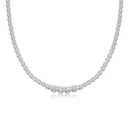 Dây Chuyền Unisex Lili Jewelry Dạng Chuỗi Đính Kim Cương Moissanite Laverna LILI_053811 Màu Bạc