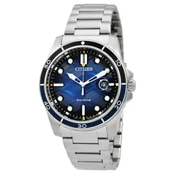 Đồng Hồ Nam Citizen Marine 1810 Eco Drive Blue Dial Watch AW1810-85L Màu Xanh Bạc