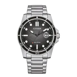 Đồng Hồ Nam Citizen Marine 1810 Eco-Drive Watch AW1816-89E Màu Bạc/Đen