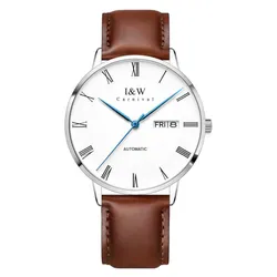 Đồng Hồ Nam I&W Carnival IW8861G-DD – Automatic (IW8861G14) Màu Nâu Bạc
