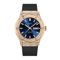 Đồng Hồ Nam I&W Carnival Silicon Strap Automatic IW55851GD-DS (IW55851G47) Màu Xanh Navy Vàng Hồng