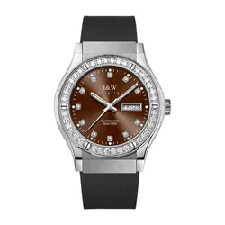 Đồng Hồ Nam I&W Carnival Silicon Strap Automatic IW55851GD-DS (IW55851G66) Màu Bạc Phối Nâu