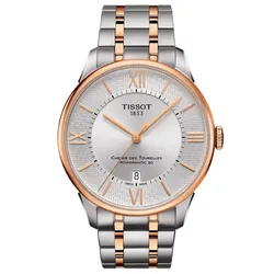 Đồng Hồ Nam Tissot Chemin Des Tourelles Powermatic 80 T099.407.22.038.01 (T0994072203801) Màu Bạc Vàng Hồng