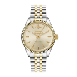 Đồng Hồ Nam Vivienne Westwood Stainless Steel Seymour Homme Watch Màu Bạc Phối Vàng