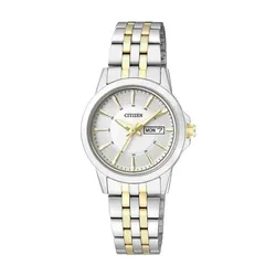 Đồng Hồ Nữ Citizen Quartz Silver Dial Women Watch EQ0608-55A Màu Demi (Vàng - Bạc)
