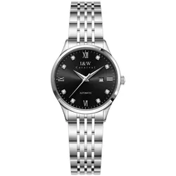 Đồng Hồ Nữ I&W Carnival IW512L-DT – Automatic (IW512L8) Màu Đen Bạc