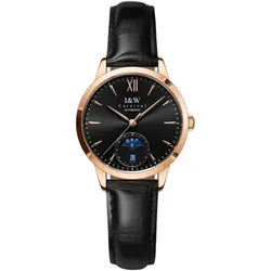 Đồng Hồ Nữ I&W Carnival IW527L-DD – Automatic (IW527L3) Màu Đen-Vàng Hồng