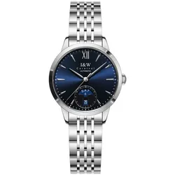 Đồng Hồ Nữ I&W Carnival IW527L-DT – Automatic (IW527L12) Màu Xanh Bạc