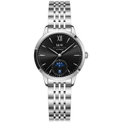 Đồng Hồ Nữ I&W Carnival IW527L-DT – Automatic (IW527L13) Màu Đen Bạc