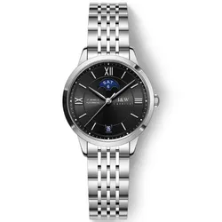 Đồng Hồ Nữ I&W Carnival IW528L-DT – Automatic (IW528L12) Màu Đen Bạc