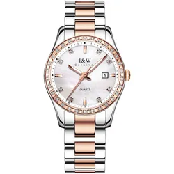 Đồng Hồ Nữ I&W Carnival IW538L-DT – Quartz (IW538L1) Màu Bạc-Vàng Hồng