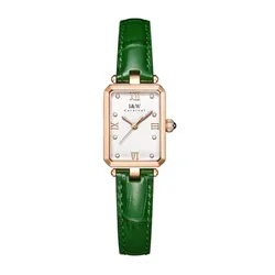 Đồng Hồ Nữ I&W Carnival Leather Strap Quartz IW631L-DD (IW631L4) Màu Xanh Lá Phối Vàng Hồng