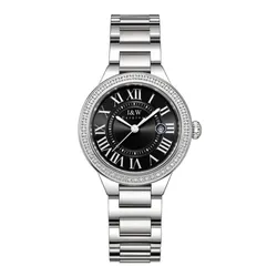 Đồng Hồ Nữ I&W Carnival Quartz IW635L-DT (IW635L3) Màu Bạc Phối Đen