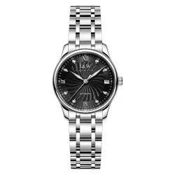 Đồng Hồ Nữ I&W Carnival Watch IW725L-DT - Automatic (IW725L3) Màu Đen - Bạc