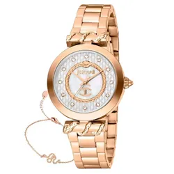 Đồng Hồ Nữ Just Cavalli Quartz Donna Luce White Dial JC1L257M0045 Màu Vàng Hồng