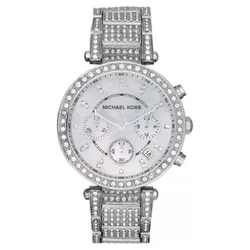 Đồng Hồ Nữ Michael Kors MK Parker Silver Tone Crystal Watch MK5572 Màu Bạc 