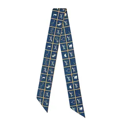Khăn Lụa Nữ Hermès Couvertures Et Tenues De Jour Twilly Màu Navy