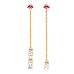 Khuyên Tai Nữ Swarovski Melt Your Heart Earrings 5446014 Màu Vàng