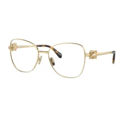 Kính Mắt Cận Miu Miu Butterfly Gold Geometric Eyeglasses VMU 50XV 0579 Màu Vàng Gold