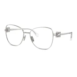 Kính Mắt Cận Miu Miu Butterfly Silver Geometric Eyeglasses VMU 50XV 6926 Màu Bạc