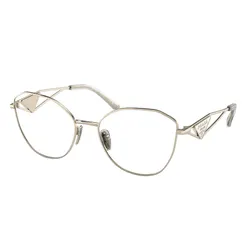 Kính Mắt Cận Prada Eyeglasses PR 52ZV ZVN1O1 Pale Gold Màu Vàng Gold