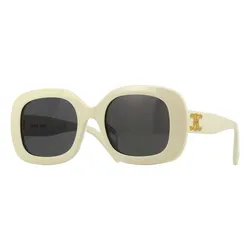 Kính Mát Unisex Celine Triomphe CL40282U_25A Bản To Màu Trắng Kem