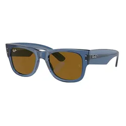 Kính Mát Unisex Rayban Mega Wayfarer Bio Based Sunglasses RB0840SF 668073 52-21 Màu Xanh - Nâu
